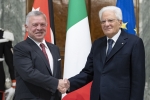 Mattarella incontra S M  Re Abdullah II del Regno Hascemita di Giordania e la Regina Rania