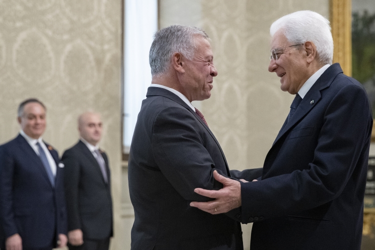 Il Presidente della Repubblica Sergio Mattarella accoglie S.M. Re Abdullah II del Regno Hashemita di Giordania 
