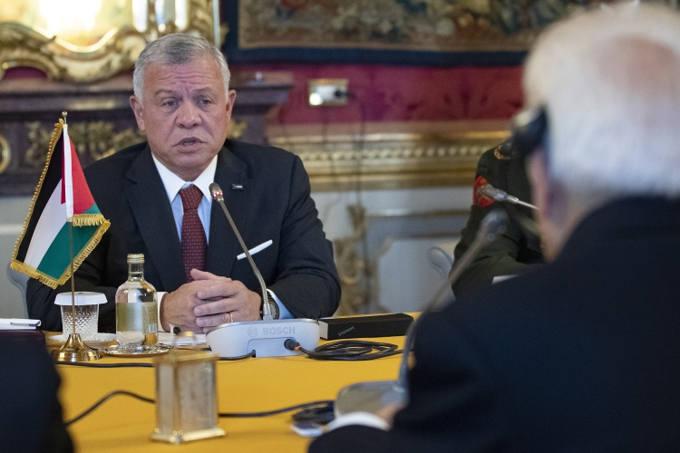 Il Presidente della Repubblica Sergio Mattarella con S.M. Re Abdullah II del Regno Hashemita di Giordania 
