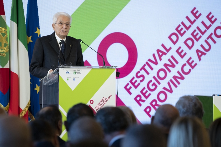 Il Presidente della Repubblica Sergio Mattarella alla prima edizione di “L’Italia delle Regioni – Festival delle Regioni e delle Province autonome”  
