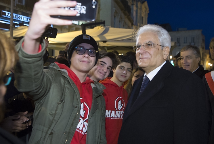Il Presidente Sergio Mattarella incontra i cittadini di Lecce