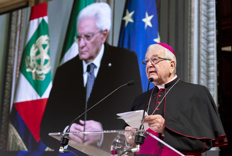 Il Presidente Sergio Mattarella in occasione della cerimonia dello scambio degli auguri di Natale e di fine anno con il Corpo Diplomatico