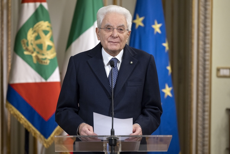 Il Presidente Sergio Mattarella in occasione della cerimonia dello scambio degli auguri di Natale e di fine anno con il Corpo Diplomatico