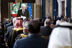 Il Presidente Mattarella interviene alla cerimonia per lo scambio degli auguri di fine anno con il Corpo Diplomatico
