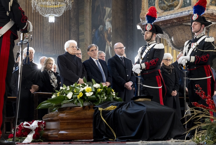Il Presidente Mattarella alle Esequie di Stato del Cons. Franco Frattini, Presidente del Consiglio di Stato