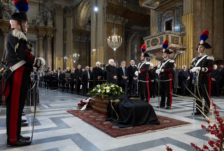Il Presidente Sergio Mattarella alle Esequie di Stato del Cons. Franco Frattini, Presidente del Consiglio di Stato