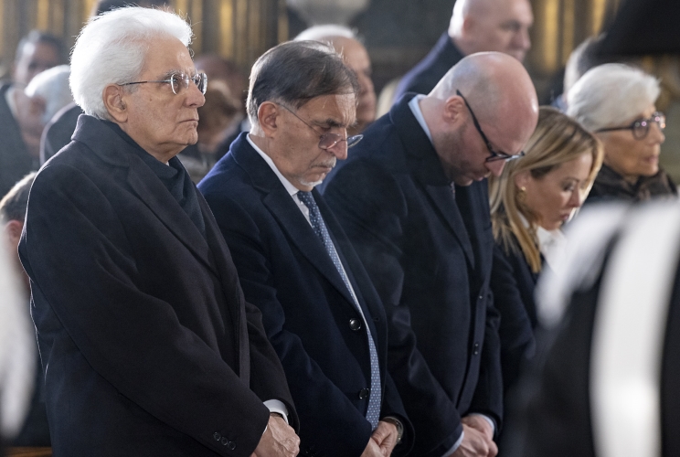 Il Presidente Sergio Mattarella alle Esequie di Stato del Cons. Franco Frattini, Presidente del Consiglio di Stato