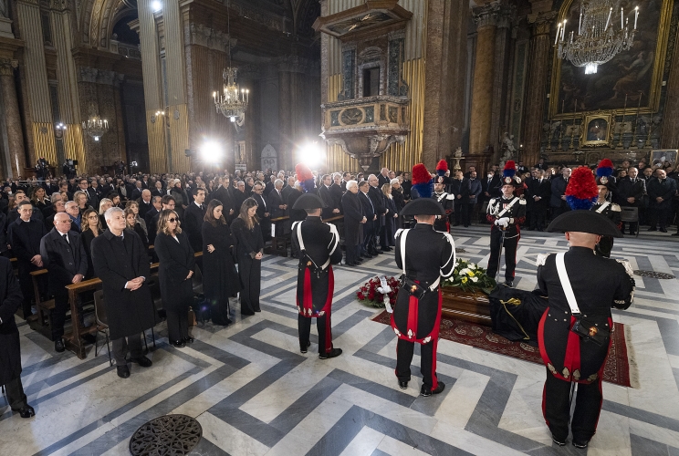 Il Presidente Sergio Mattarella alle Esequie di Stato del Cons. Franco Frattini, Presidente del Consiglio di Stato