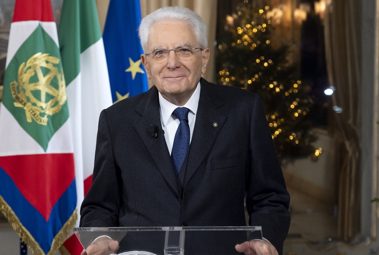 Il Presidente Sergio Mattarella in occasione del discorso di fine anno
