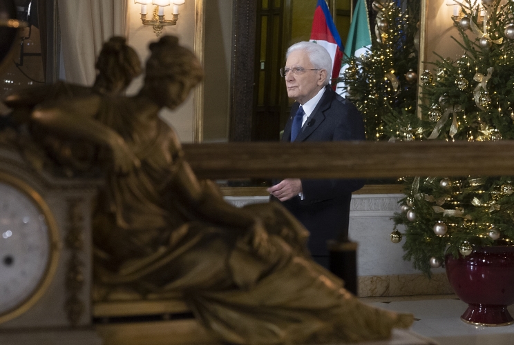 Il Presidente Sergio Mattarella in occasione del discorso di fine anno