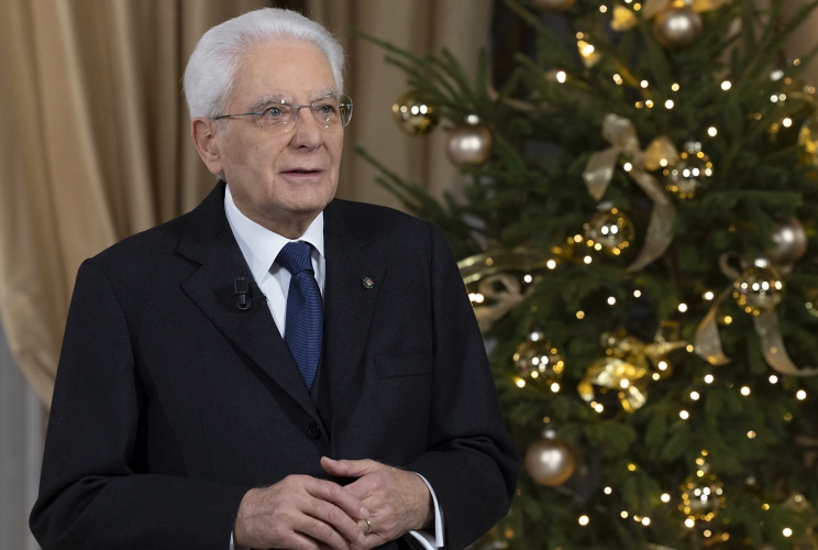 Il Presidente Sergio Mattarella in occasione del discorso di fine anno