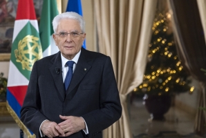 Il Presidente Sergio Mattarella in occasione del discorso di fine anno