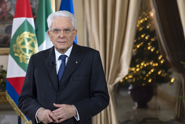 Il Presidente Sergio Mattarella in occasione del discorso di fine anno