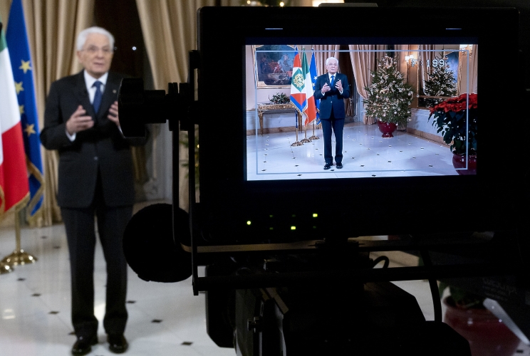 Il Presidente Sergio Mattarella in occasione del discorso di fine anno