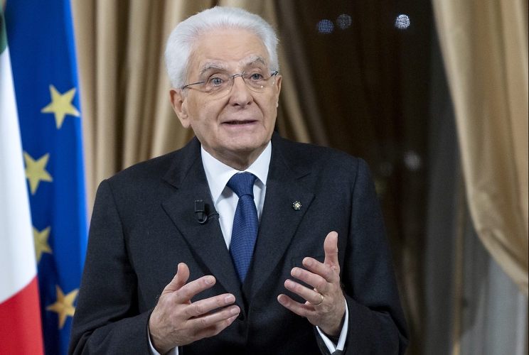 Il Presidente Sergio Mattarella in occasione del discorso di fine anno