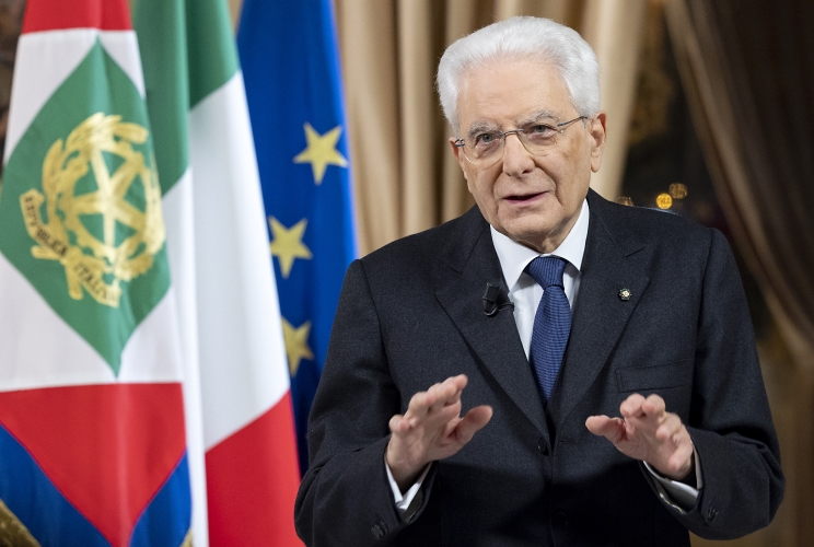 Il Presidente Sergio Mattarella in occasione del discorso di fine anno
