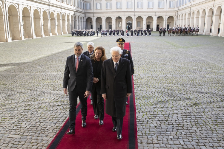 Il Presidente della Repubblica Sergio Mattarella con Mario Abdo Benítez,Presidente della Repubblica del Paraguay,in visita ufficiale 
