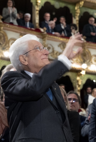 Il Presidente della Repubblica Sergio Mattarella in occasione della cerimonia di inaugurazione di Bergamo Brescia capitale italiana della cultura 2023