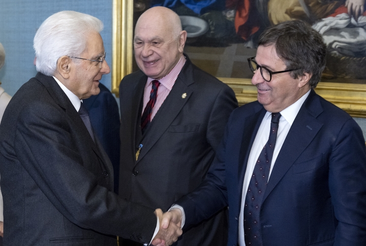 Il Presidente della Repubblica sergio Mattarella in occasione della cerimonia di commiato dei componenti uscenti del CSM e di presentazione dei nuovi componenti