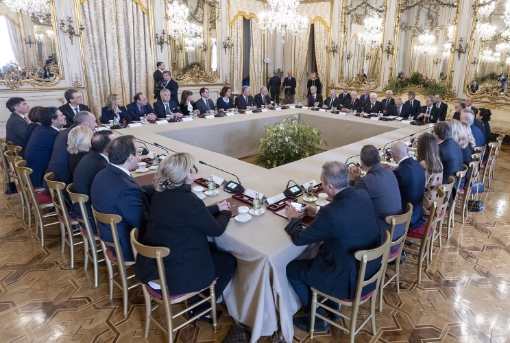 Il Presidente della Repubblica sergio Mattarella in occasione della cerimonia di commiato dei componenti uscenti del CSM e di presentazione dei nuovi componenti