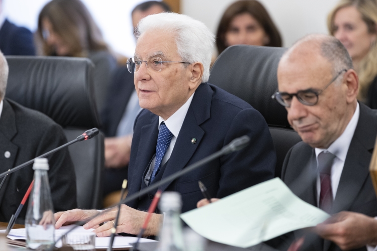 Il Presidente della Repubblica Sergio Mattarella durante la seduta del Consiglio Superiore della Magistratura per l’elezione del nuovo Vice Presidente 
