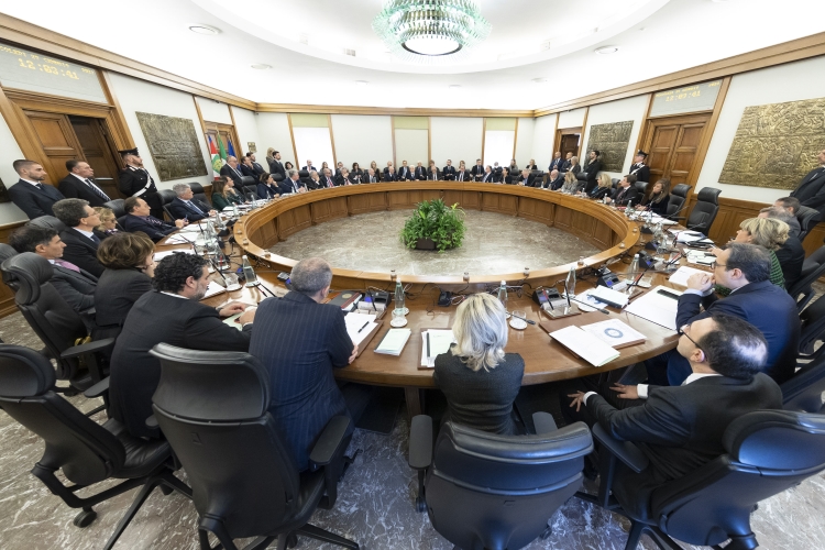 Il Presidente della Repubblica Sergio Mattarella durante la seduta del Consiglio Superiore della Magistratura per l’elezione del nuovo Vice Presidente 
