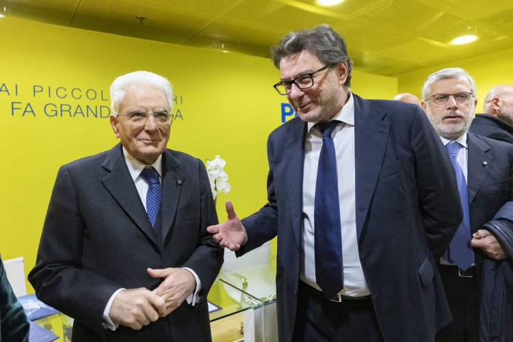 Il Presidente della Repubblica Sergio Mattarella con Giancarlo Giorgetti, Ministro dell’economia e delle finanze
