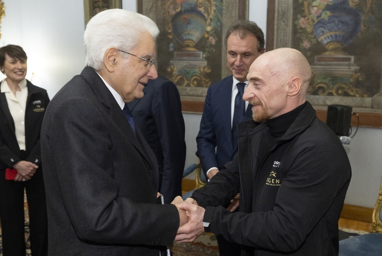 Il Presidente Sergio Mattarella con Yuri Chechi, volto Legend del progetto “Sport e Salute”