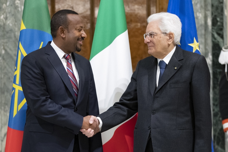 Il Presidente della Repubblica Sergio Mattarella con Abiy Ahmed Ali, Primo Ministro della Repubblica Federale Democratica di Etiopia 
