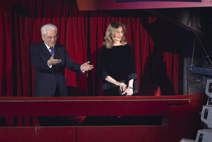 Sanremo - Il Presidente della Repubblica Sergio Mattarella interviene alla 73°edizione del Festival di Sanremo
