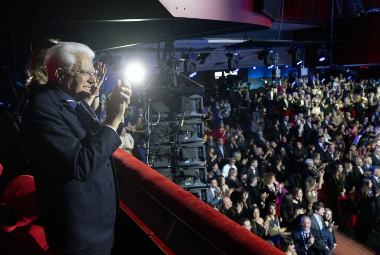 Sanremo - Il Presidente della Repubblica Sergio Mattarella alla 73°edizione del Festival di Sanremo