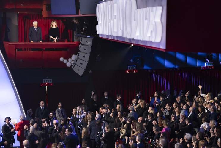 Sanremo - Il Presidente della Repubblica Sergio Mattarella alla 73°edizione del Festival di Sanremo