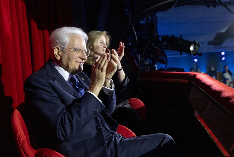Sanremo - Il Presidente della Repubblica Sergio Mattarella alla 73°edizione del Festival di Sanremo