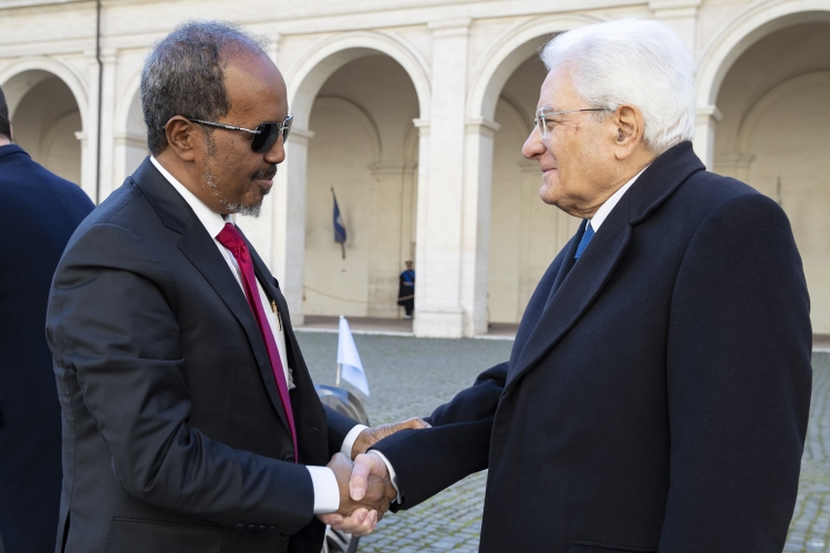 Il Presidente della Repubblica Sergio Mattarella accoglie S.E. il Signor Hassan Sheikh Mohamud - Presidente della Repubblica Federale di Somalia, in visita ufficiale
