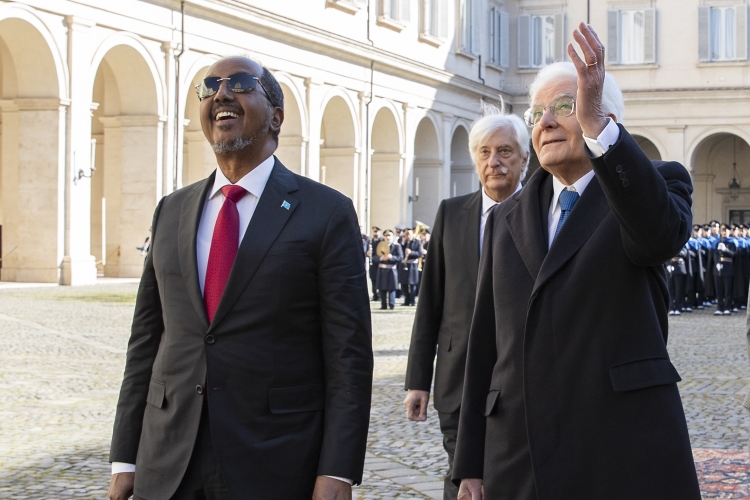 Il Presidente della Repubblica Sergio Mattarella con S.E. il Signor Hassan Sheikh Mohamud - Presidente della Repubblica Federale di Somalia
