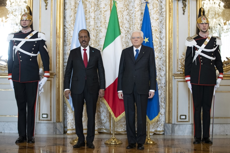 Il Presidente della Repubblica Sergio Mattarella con S.E. il Signor Hassan Sheikh Mohamud - Presidente della Repubblica Federale di Somalia, in visita ufficiale
