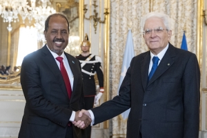 Il Presidente della Repubblica Sergio Mattarella con S.E. il Signor Hassan Sheikh Mohamud - Presidente della Repubblica Federale di Somalia, in visita ufficiale

