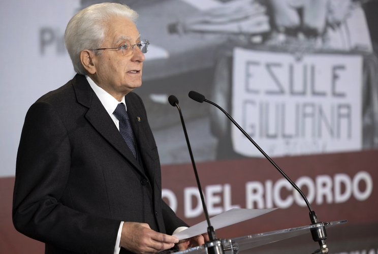 Il Presidente della Repubblica Sergio Mattarella in occasione della celebrazione del “Giorno del Ricordo”