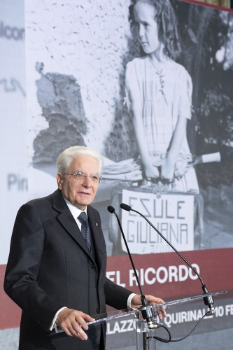 Il Presidente della Repubblica Sergio Mattarella in occasione della celebrazione del “Giorno del Ricordo”
