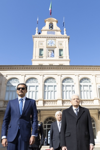 Il Presidente della Repubblica Sergio Mattarella con lo Sceicco Tamim bin Hamad Al-Thani, Emiro dello Stato del Qatar,in visita ufficiale
