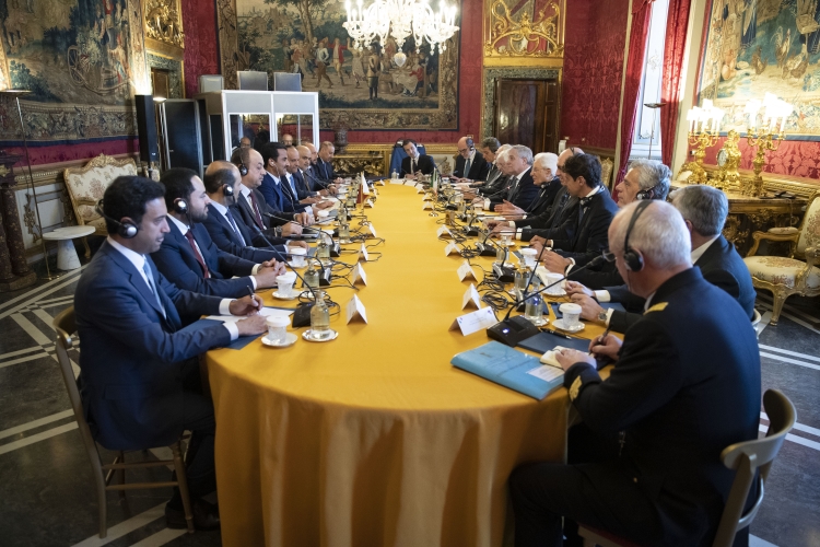 Il Presidente della Repubblica Sergio Mattarella con lo Sceicco Tamim bin Hamad Al-Thani, Emiro dello Stato del Qatar,in visita ufficiale
