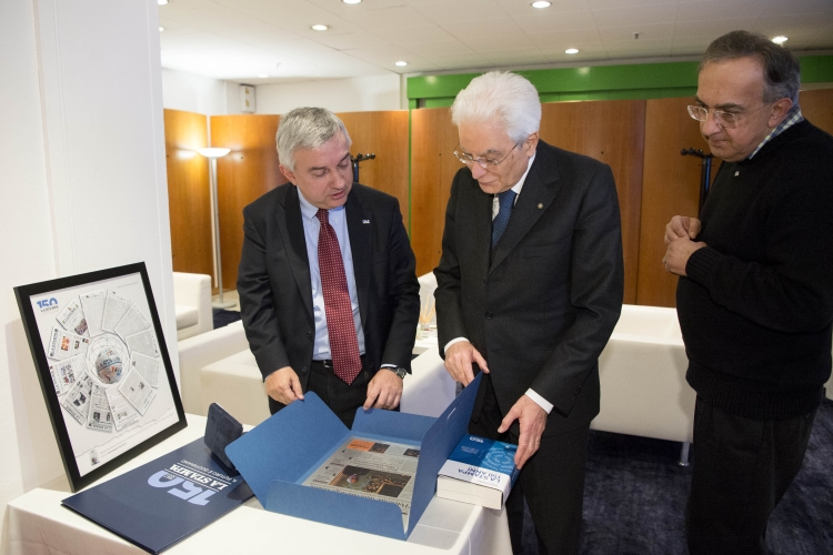 Il Presidente Sergio Mattarella con Maurizio Molinari 