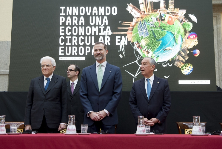 Il Presidente della Repubblica italiana, Sergio Mattarella, il Re di Spagna,