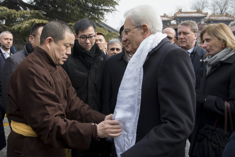 Il Pesidente Sergio Mattarella al Tempio di Confucio