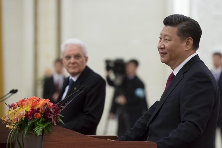 Il Presidente Sergio Mattarella e il Presidente della Repubblica Popolare Cinese Xi Jinping 