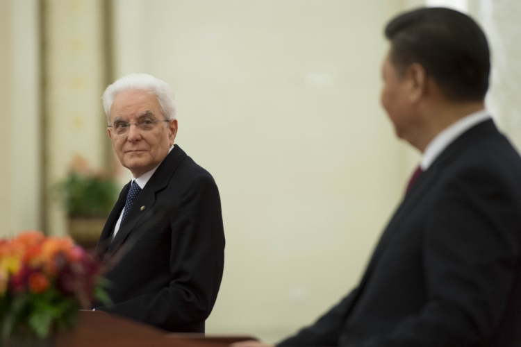 Il Presidente Sergio Mattarella e il Presidente della Repubblica Popolare Cinese Xi Jinping 
