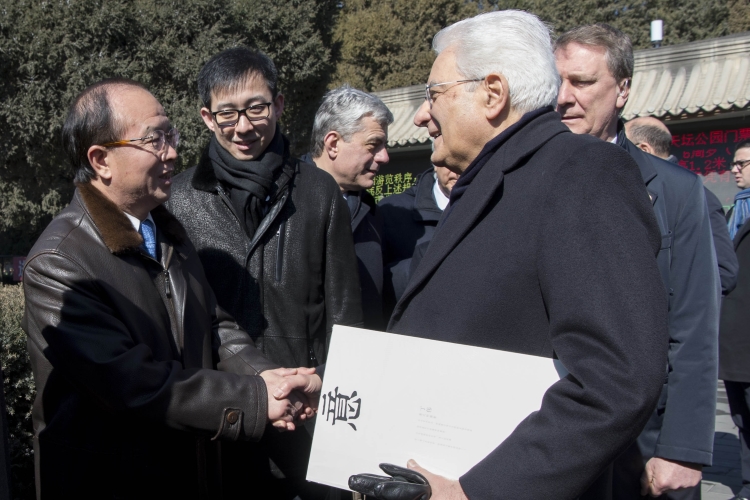 Il Presidente Sergio Mattarella al Tempio del Cielo 