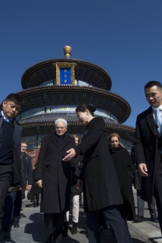 Il Presidente Sergio Mattarella al Tempio del Cielo 