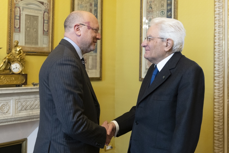Il Presidente della Repubblica Sergio Mattarella incontra Vincenzo Boccia Presidente della Luiss Alumni
