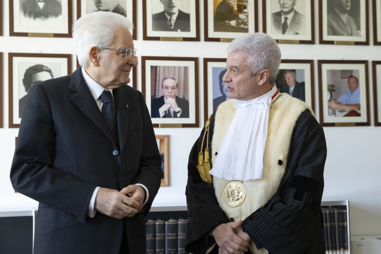 Il Presidente della Repubblica Sergio Mattarella con Massimo Midiri, Rettore dell’Università degli Studi di Palermo, in occasione dell'Inaugurazione dell'anno Accademico Università degli studi di Palermo
